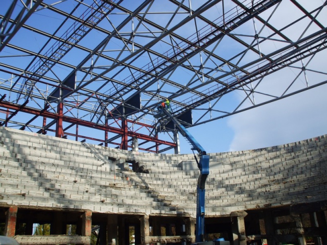 Realizácia prác na stavbe - Rekonštrukcia zimného štadiónu