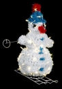 Vianočné svietidlo - snehuliak na lyžiach